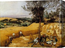 Bruegel Canvas Paintings - The Harvesters by Pieter the Elder Bruegel