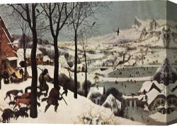 Pieter Canvas Paintings - The Hunters in the Snow (Winter) by Pieter the Elder Bruegel