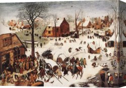 Pieter Canvas Paintings - The Numbering at Bethlehem by Pieter the Elder Bruegel