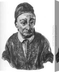 Bust Canvas Paintings - Bust of Pope Benedict XIII by Pietro Bracci