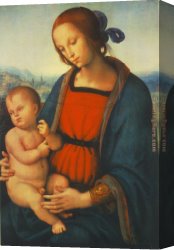 Madonna Canvas Paintings - Madonna with Child by Pietro Perugino