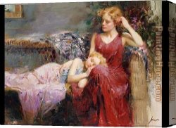 Which One Do You Love Best Canvas Paintings - A Mother's Love by Pino