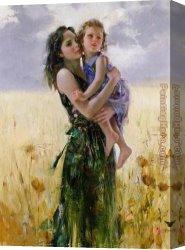 Hearts And Flowers I Canvas Paintings - close to my heart by Pino