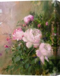 Garden Canvas Paintings - ROSE GARDEN by Pino