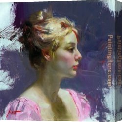 Violet Canvas Paintings - SHADES OF VIOLET by Pino