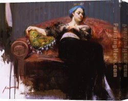 Thoughts of Springtime Canvas Paintings - Sweet Thoughts by Pino