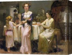 A Holiday Gathering Canvas Paintings - The Gathering by Pino