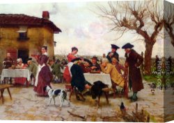 Player Canvas Paintings - The Chess Players by Raffaelo Sorbi