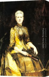 Raimundo Canvas Paintings - A Portrait of Mrs. James Leigh Coleman by Raimundo de Madrazo y Garreta