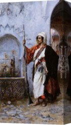 Raimundo Canvas Paintings - Arab Warrier by Raimundo de Madrazo y Garreta