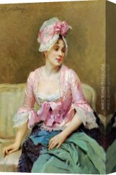 Raimundo Canvas Paintings - Portrait of Aline Mason by Raimundo de Madrazo y Garreta