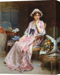 Raimundo Canvas Paintings - The Reluctant Mistress by Raimundo de Madrazo y Garreta