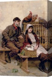 Ralph Canvas Paintings - The Animal Market by Ralph Hedley