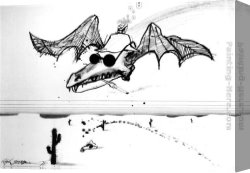 Gonzo Canvas Paintings - Spirit of Gonzo by Ralph Steadman Art
