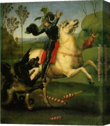 Georges Canvas Paintings - Saint George and the Dragon by Raphael