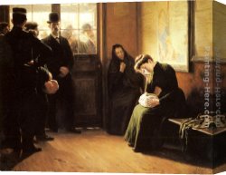 Le Depart En Voyage De Noces Canvas Paintings - Depart des Prisonniers by Remy Cogghe