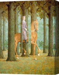Blank Canvas Paintings - The Blank Check by Rene Magritte