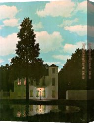 The Light of Peace Canvas Paintings - The Empire of Light by Rene Magritte
