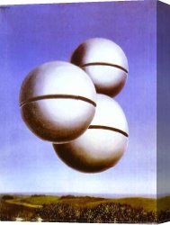 Marshal Ney on Horseback Fighting The Wind Canvas Paintings - The Voice of the Winds by Rene Magritte