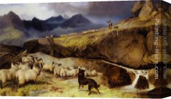 Richards Canvas Paintings - Isle of Sky by Richard Ansdell