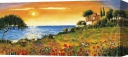 Richards Canvas Paintings - Sunlight Coast by Richard Leblanc