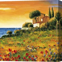 Richards Canvas Paintings - Sunlight Coast detail by Richard Leblanc