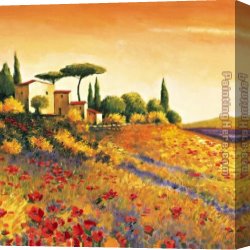 Richards Canvas Paintings - Sunlight Country detail by Richard Leblanc