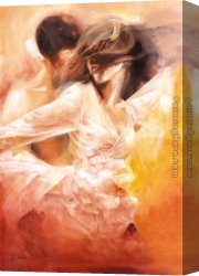 Thoughts Before The Dance Canvas Paintings - Emotional Dance by Robert Duval