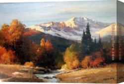 A Hunter at Rest in The Woods Canvas Paintings - Sunrise in the High Sierra by Robert Wood