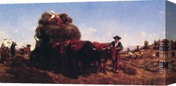 A Harvest Festival Canvas Paintings - The Return from the Harvest by Rosa Bonheur
