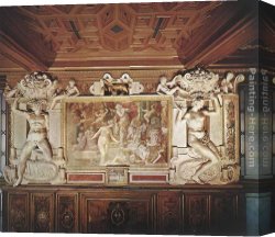 Ceiling Decoration Canvas Paintings - Decoration by Rosso Fiorentino