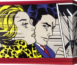 Girl with Hair Ribbon Roy Lichtenstein Canvas Paintings - In the Car by Roy Lichtenstein