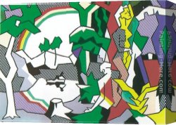 Figure Canvas Paintings - Landscape with Figures, 1980 by Roy Lichtenstein
