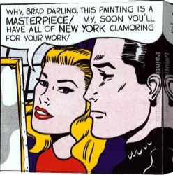 Girl with Hair Ribbon Roy Lichtenstein Canvas Paintings - Masterpiece,1962 by Roy Lichtenstein