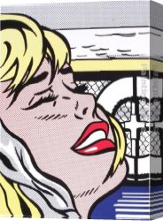 Girl with Hair Ribbon Roy Lichtenstein Canvas Paintings - Shipboard Girl by Roy Lichtenstein