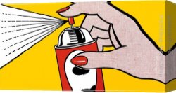 Girl with Hair Ribbon Roy Lichtenstein Canvas Paintings - Spray,1962 by Roy Lichtenstein