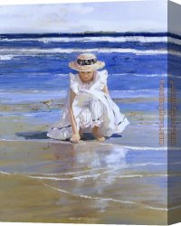 Early Canvas Paintings - early morning on the island by Sally Swatland