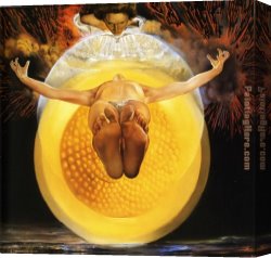 Salvador Dali Canvas Paintings - Ascension by Salvador Dali