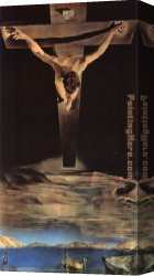 Salvador Dali Canvas Paintings - Christ of saint john of the cross by Salvador Dali