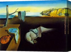 Salvador Dali Canvas Paintings - clock melting clocks by Salvador Dali