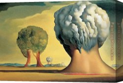 Le Depart En Voyage De Noces Canvas Paintings - Les trois sphinx de bikini by Salvador Dali