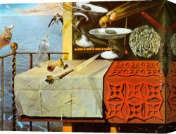 The Voyage of Life Manhood Canvas Paintings - Living Still Life by Salvador Dali