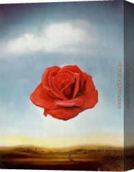 Heart of The Rose Canvas Paintings - meditative rose by Salvador Dali