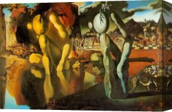 Echo And Narcissus Canvas Paintings - Metamorphosis of Narcissus by Salvador Dali