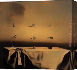 Echo And Narcissus Canvas Paintings - Morphological Echo by Salvador Dali