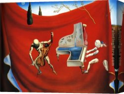 Music of The Soul II Canvas Paintings - Music The Red Orchestra The Seven Arts by Salvador Dali