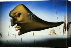Salvador Dali Canvas Paintings - Sleep by Salvador Dali