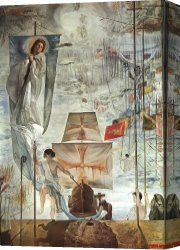 America Canvas Paintings - The Discovery of America by Christopher Columbus by Salvador Dali