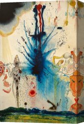 Land Canvas Paintings - The Land of Milk and Honey by Salvador Dali