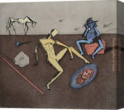 Mirror Canvas Paintings - The Mirror of Chivalry by Salvador Dali